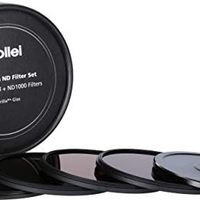 Rollei *镜头 灰色滤镜套装包括：1 x ND 8，ND 64和ND 1000滤镜，由大猩猩玻璃制成，带铝环，长久照明带铝保护盖。. 77mm