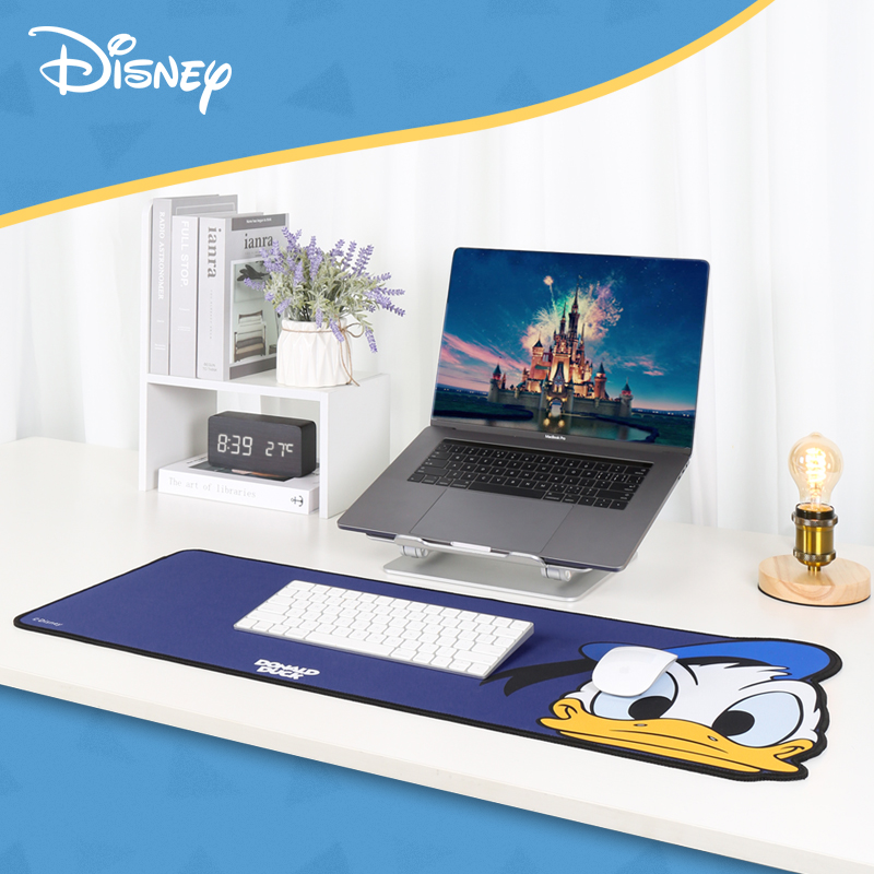 迪士尼2023防水超大号鼠标垫笔记本电脑垫书桌垫写字台办公键盘桌面皮垫可爱女男卡通米奇唐老鸭