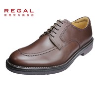 REGAL 丽格 休闲日本制系带圆头男士皮鞋102W DBR(深褐色) 42(260)