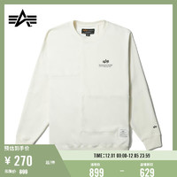 ALPHA INDUSTRIES 男装秋冬logo字母布料拼接圆领卫衣3012LXH