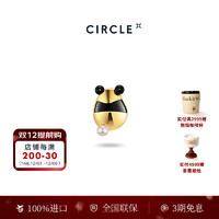 CIRCLE【】CIRCLE珠宝B&W系列Panda银镀金黑玛瑙珍珠熊猫胸针 熊猫胸针