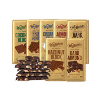Whittaker's 惠特克 新西兰原装进口扁桃仁坚果浓黑巧克力排块糖果零食