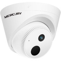 水星（MERCURY）400万半球监控摄像头POE供电红外夜视 H.265+码高清监控 MIPC4312P 4mm 焦距
