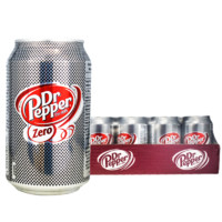 Dr Pepper 波兰原装进口多种口味碳酸饮料330ml*24罐整箱装可乐汽水含气饮品 胡椒零度330ml*6罐