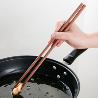 居家家红檀木火锅筷子家用加长捞面木筷油炸耐高温快子单人装