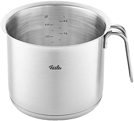 Fissler 菲仕乐 Original-Profi 系列不锈钢奶锅（2.6 升，直径 16 厘米）带浇口和刻度的烹饪锅 电磁炉可用