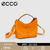 爱步（ECCO）女包 极简风时尚单肩包带斜挎包 随型9107312 金橙色910731291117