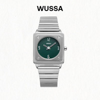WUSSA 舞时 ENTER系列 小银块高级感简约男女情侣方块手表-过了ET01G