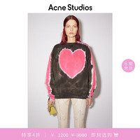 Acne Studios【季末4折起】 女士休闲心形图案套头圆领运动衫卫衣AI0119 棕色 XS