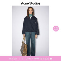 Acne Studios【季末6折起】男士纯色宽松纯棉多口袋工装夹克外套B90642 蓝色 48