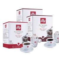 黑卡会员：illy 意利 意大利挂耳咖啡中深度烘焙黑咖啡粉滤挂式焙炒咖啡粉