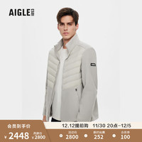 AIGLE艾高20GTX WS防风透汽户外保暖全拉链抓绒衣男 灰色 AQ451 S(170/88A)