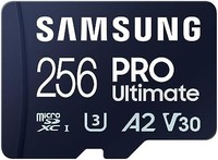 SAMSUNG 三星 PRO Ultimate microSD 存儲卡 + 適配器,256GB microSDXC