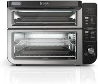 NINJA 妮佳 DCT401 12 合 1 双烤箱,对流和空气煎锅底烤箱,烘烤,烤,吐司,空气炸,披萨等,不锈钢