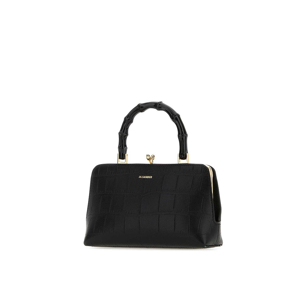 香港Jil Sander 女士Black leather handbag 手提包