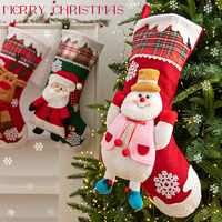 抖音超值購：嵐亭序 圣誕裝飾圣誕襪新款兒童小禮物驚喜圣誕老人雪人玩偶掛件擺件道具1只