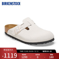 BIRKENSTOCK软木拖鞋舒适百搭女款包头拖鞋Boston系列 复古白窄版1025270 36