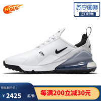 NIKE 耐克 AirMax270G氣墊緩震新款男士高爾夫球鞋運動鞋 白色CK6483-102 40.5碼/US7.5