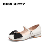 Kiss Kitty KISSKITTY2024春季新款舒软玛丽珍鞋真皮平底芭蕾鞋法式低跟单鞋