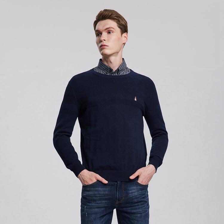 唯品基础款休闲保暖舒适棉男式针织衫