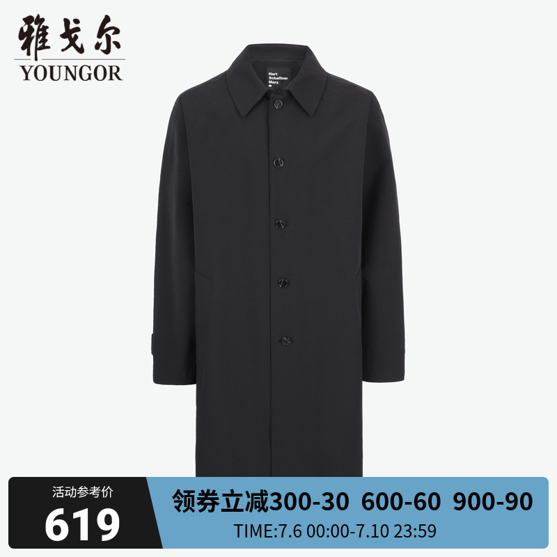 雅戈尔男士单风衣秋冬商务休闲商场同款时尚风衣