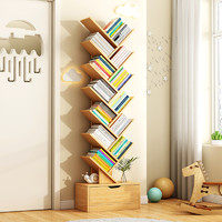 卓禾 简易树形小书架置物架落地卧室柜子客厅收纳架家用多层创意窄书柜