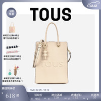 TOUS【】/桃丝熊Pop系列米色迷你斜挎包琴谱包女单肩包女 米色