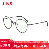 睛姿（JINS）40%防蓝光眼镜防辐射眼镜时尚金属圆框电脑眼镜男女FPC20S002 97黑色