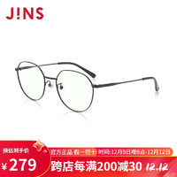 睛姿（JINS）睛姿时尚金属框25%防蓝光眼镜防辐射电脑护目眼镜男女FPC19A111 94黑色