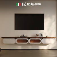 EPHDARREN/弗達倫 懸浮簡約奶油風電視柜高級感設計師客廳烤漆實木小戶型設計師壁掛