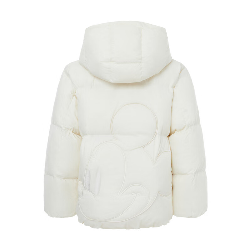 little MO&Co.little moco童装23冬装男女童蓄热连帽羽绒服 米白色 120/56