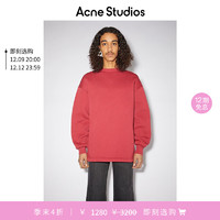 Acne Studios【季末4折起】 男士超大宽松版套头圆领徽标卫衣运动衫BI0130 酒红色 XS