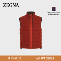 杰尼亚（Zegna）深红色OasiCashmereElements羽绒服填充背心UCT48A6-C105-185-50