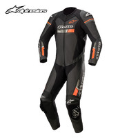 Alpinestars GP FORCE a星连体皮衣水牛皮赛道赛车服机车骑行服 黑荧光橘红色1030 50