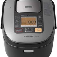Panasonic 松下 5 杯（未煮熟）日本电饭煲配有感应加热系统和糙米、白米饭、粥或汤的预程烹饪选项-1.0 升-SR-HZ106（黑色） 需配变压器