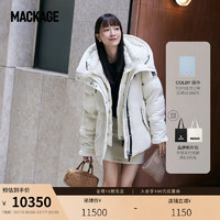 Mackage 摩登专致系列-女士 CYRAH二合一剪羊毛羽绒服时尚 奶油白 XS