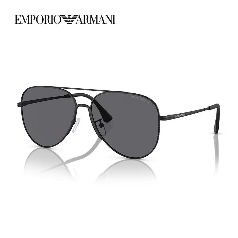 阿玛尼（Emporio Armani）冬EMPORIO ARMANI阿玛尼太阳镜墨镜飞行员眼镜0EA2149D 0EA2149D-300271-60