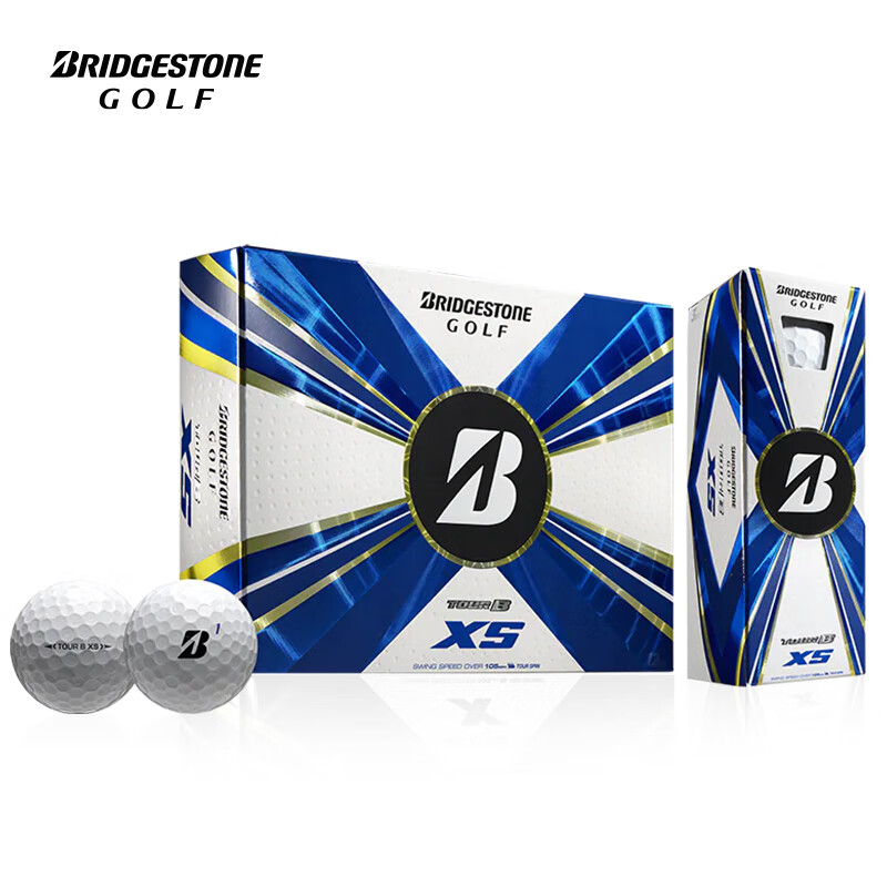 BRIDGESTONE普利司通 golf 高尔夫球TOUR B XS日本制造三层球1盒