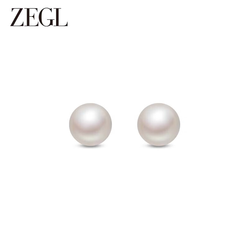 ZEGL法式珍珠耳钉女925银2023耳环高级感复古大气耳饰气质简约耳夹 淡水珍珠+银针耳钉 10mm