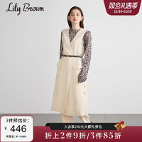 Lily Brown LILY BROW秋冬 法式复古背心女长款外套附腰带LWFJ212020