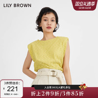 Lily Brown 春夏 复古修身蕾丝印花无袖上衣LWCT212076