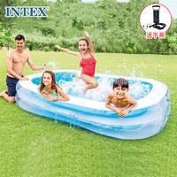 INTEX 56483儿童婴儿充气游泳池 室内宝宝折叠喷水戏水池262*175*56cm