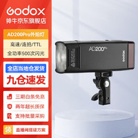 Godox 神牛 AD200pro闪光灯锂电池口袋便携外拍摄影补光灯单反相机高速TTL闪光灯 AD200pro外拍灯 标配