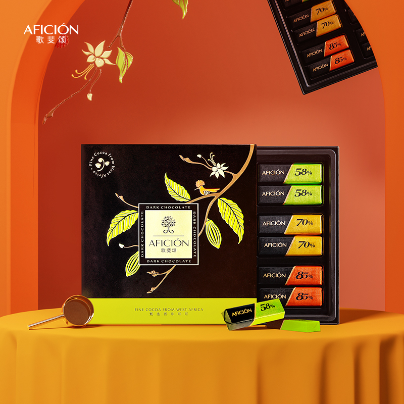 歌斐颂黑巧克力礼盒装送人女友高颜值圣诞节浪漫表白闺蜜伴手