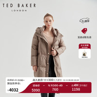 Ted Baker【同款】 冬女士美拉德长款羽绒服C34010 棕灰色 0
