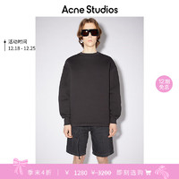 Acne Studios【季末4折起】 男士超大宽松版套头圆领徽标卫衣运动衫BI0130 黑色 M