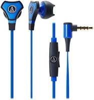 铁三角 Audio Technica ATHCHX5ISBK SonicFuel 混合耳塞式耳机，适用于智能手机，黑色ATHCHX5ISBL