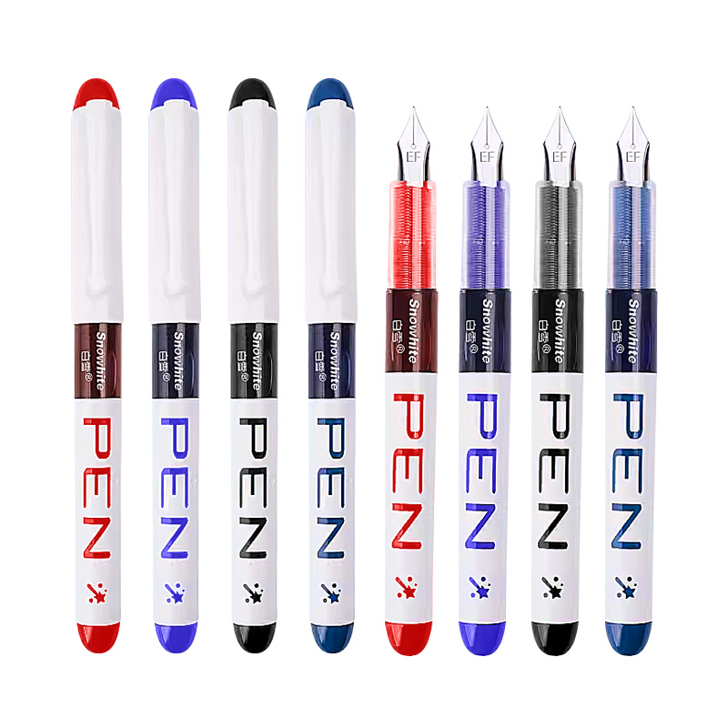 Snowhite 白雪 FP10/20三年级小免换墨囊直液式练字钢笔书写儿童成人书法练字初学者钢笔墨蓝EF尖/F尖正姿钢笔