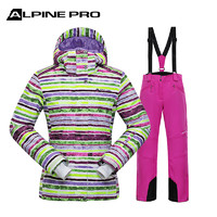 ALPINE PRO 阿尔派妮 冬季户外女士防风防水保暖透气滑雪服套装女款