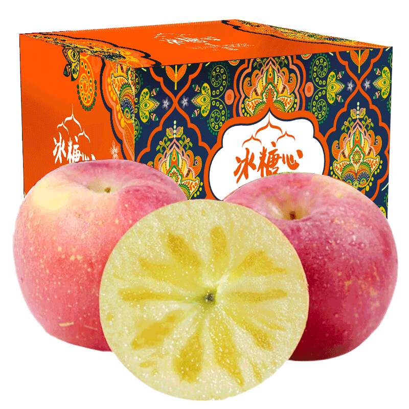 阿克苏苹果 AKSU AKESU APPLE 阿克苏苹果 新疆冰糖心苹果 含箱约5kg